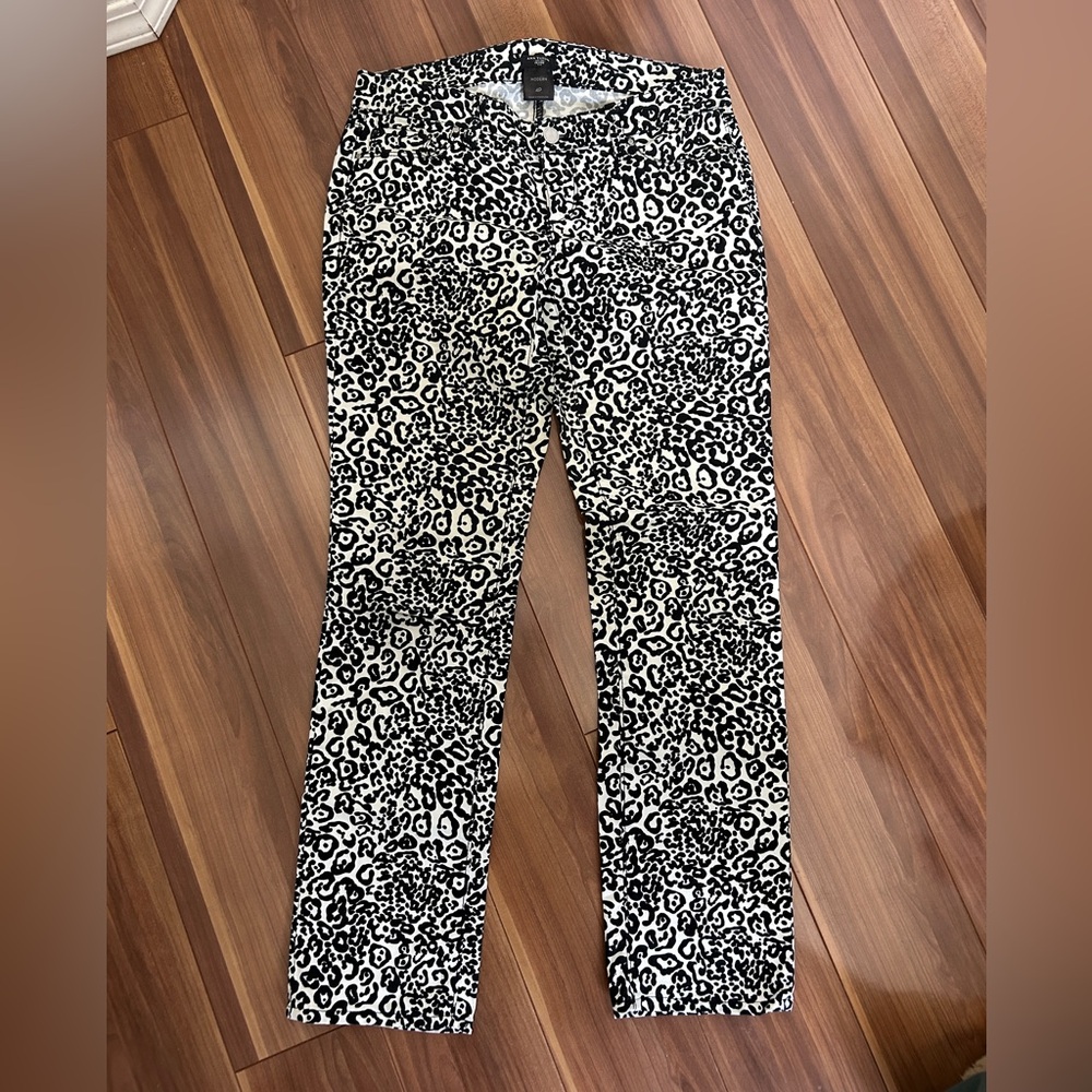 Ann Taylor Modern animal print denim pants - Picture 2 of 5